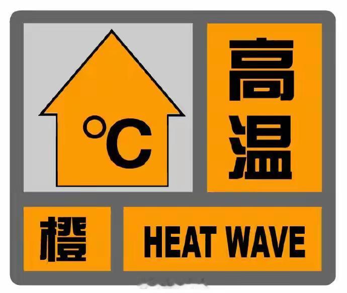 上海市气象台已发布高温橙色预警：今天中心城区大部最高气温将超过37℃，务必注意防