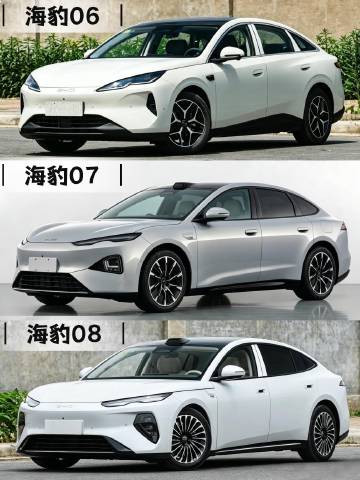比亚迪海豹系列:06/07/08对比<br />你们喜欢哪款呢？