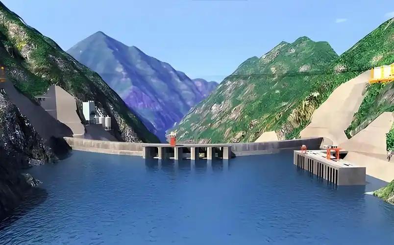 2023年12月27日，在金沙江上游四川与西藏交界处，华电金上叶巴滩水电站的首批