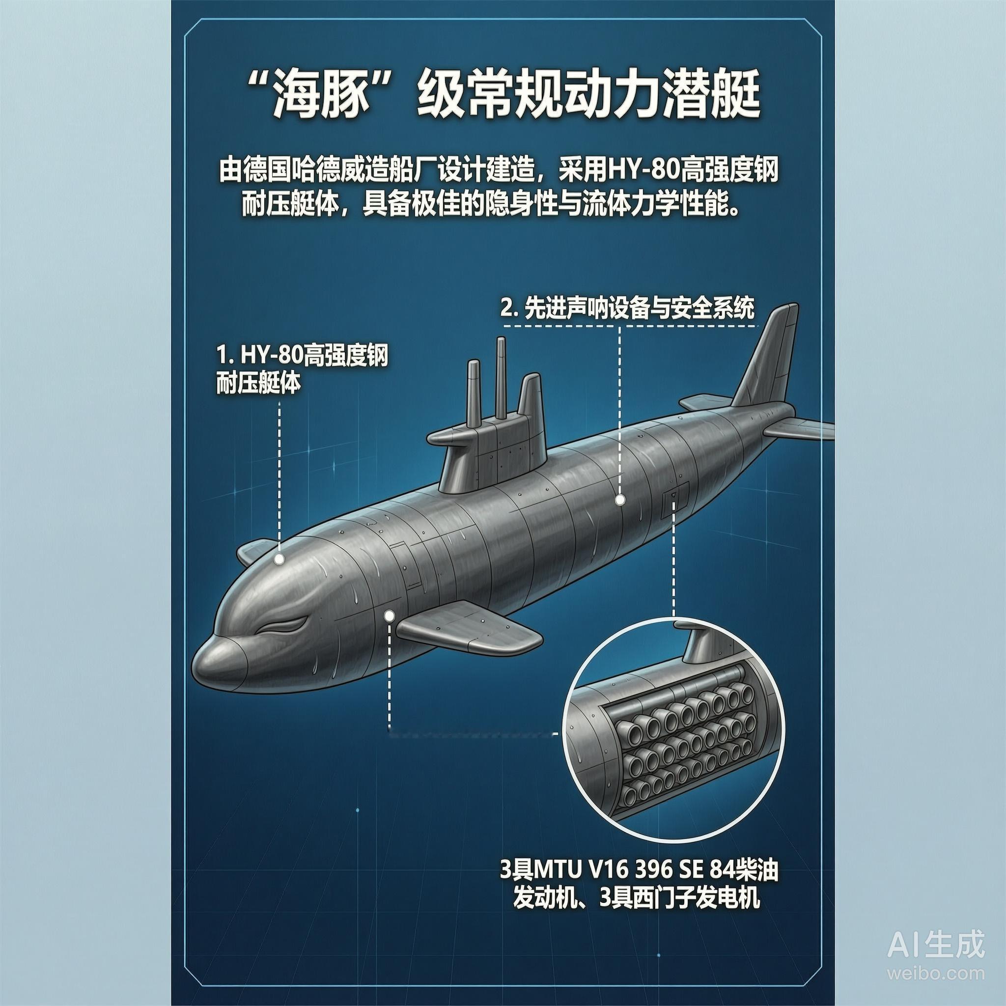 军事ai新视野以色列“海豚”级潜艇“海豚”级潜艇是以色列海军装备的常规动力潜艇