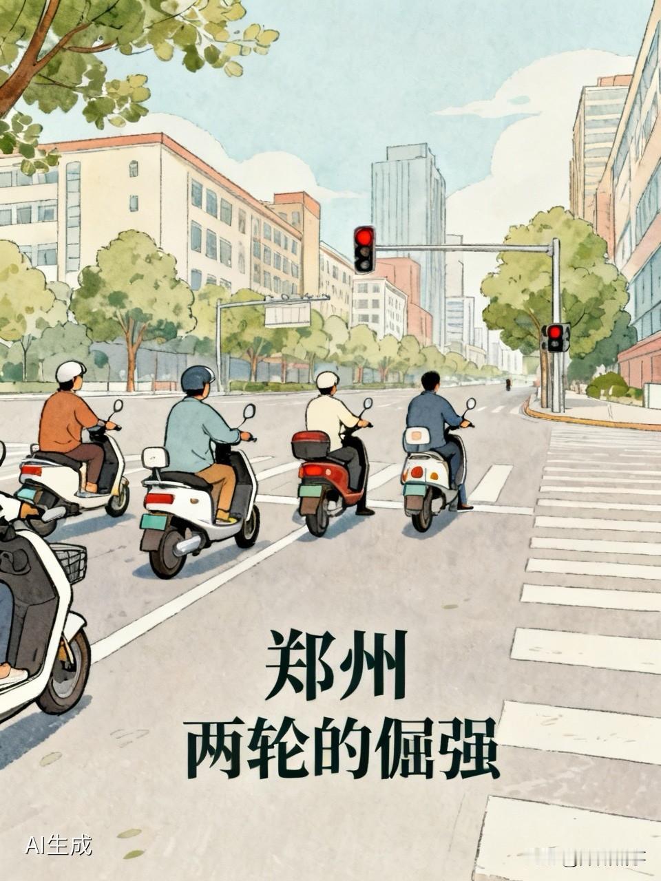 在郑州，四轮的干不过俩轮的，真实原因就两个字昨天下班骑电动车回家，等红灯的时