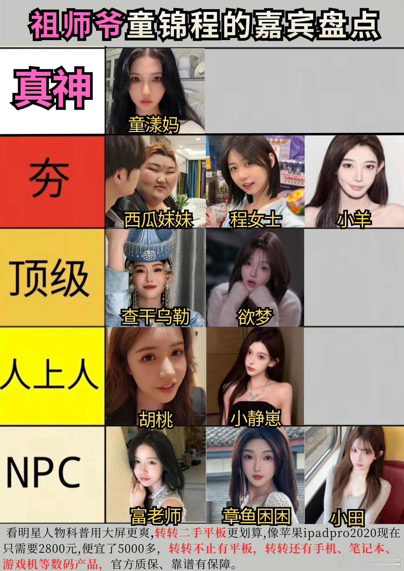 童锦程的嘉宾盘点哈哈哈