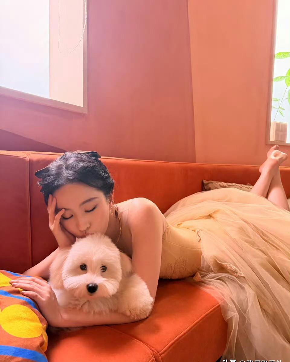 刘亦菲最怕的，是她家狗吃饭的那个碗。碗一空，那只叫哈哈的金毛就立刻转身。任她