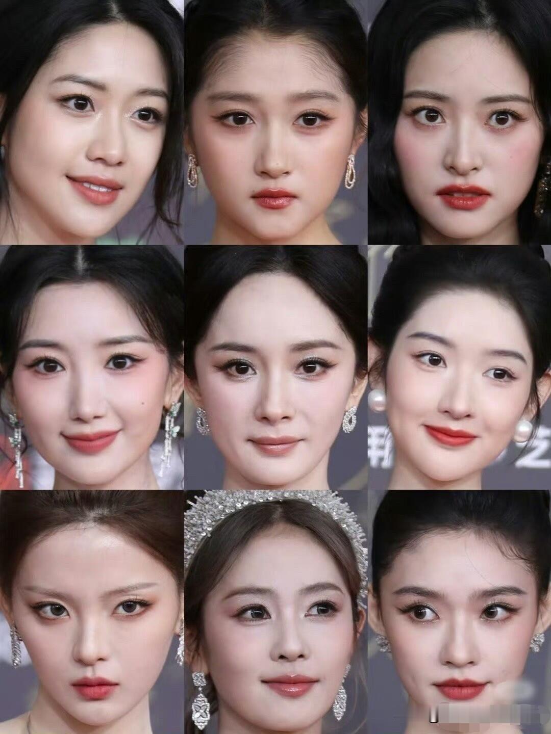 这几位女明星的怼脸照里，关晓彤最可爱，但不性感，白鹿才是真正国泰民安的脸，看上去
