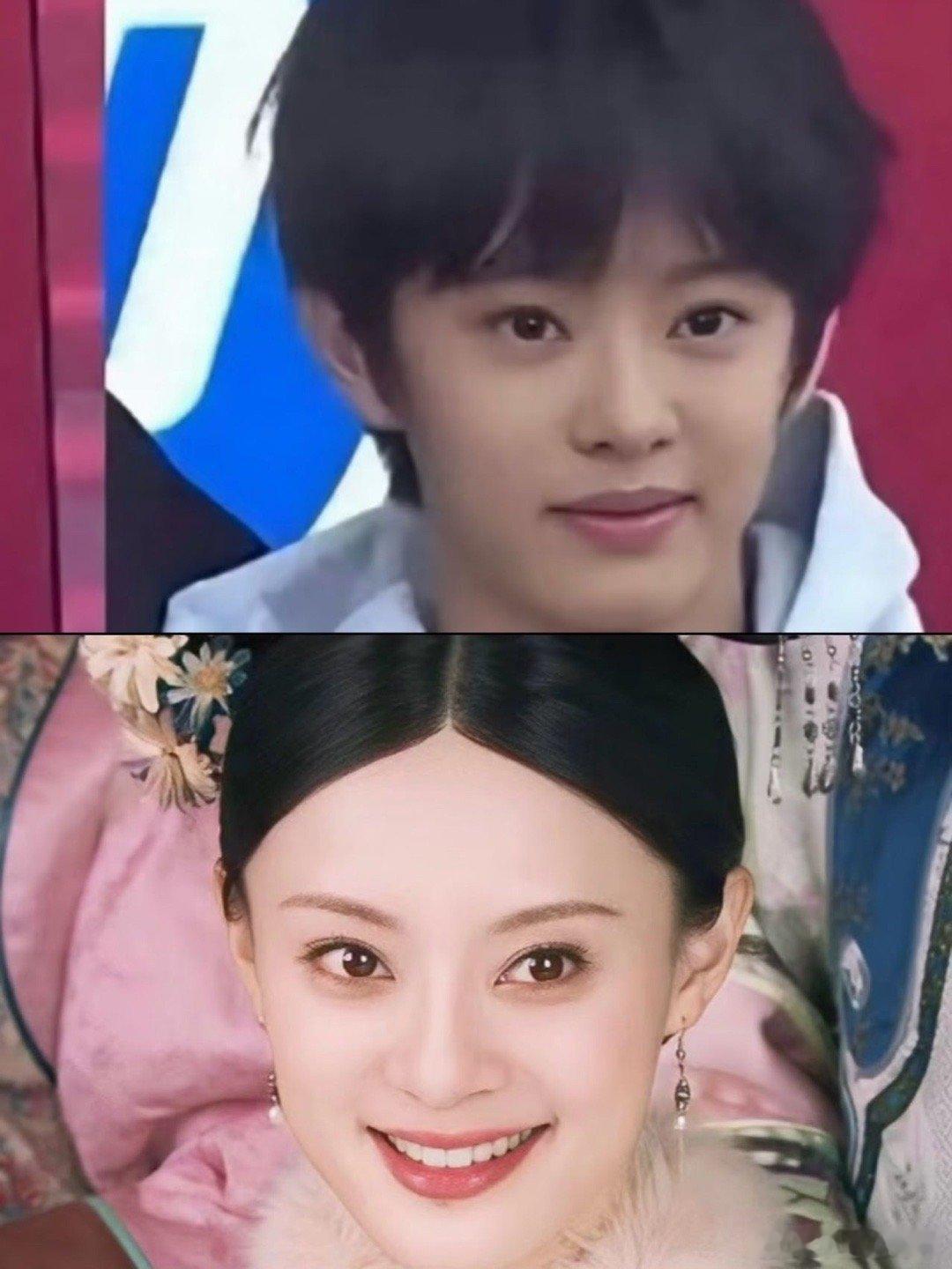 孙俪儿子画个妆直接能演甄嬛了一眼梦回嬛嬛，等等这张脸稍加妆造，就是活脱脱的性转