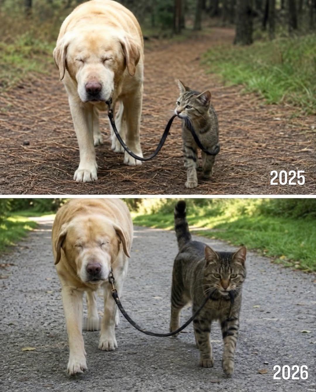 在2025年，这个家庭收养了一只名叫黛西的小猫咪。🐾很快，他们发现她特别聪