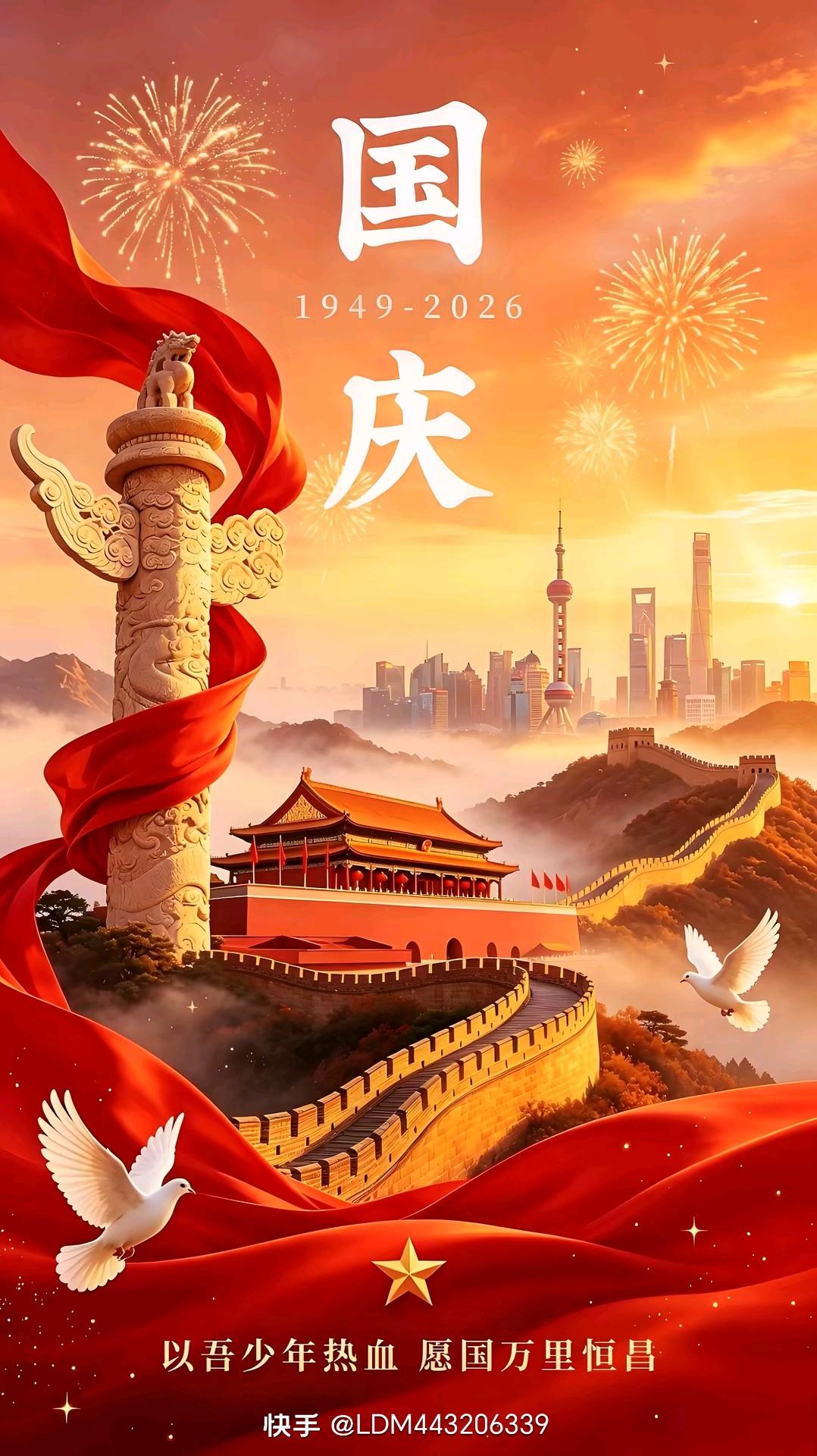晒图笔记大赛今天是国庆77周年华诞祝亲爱的头条西瓜老师国庆节快乐1你们辛苦了1感