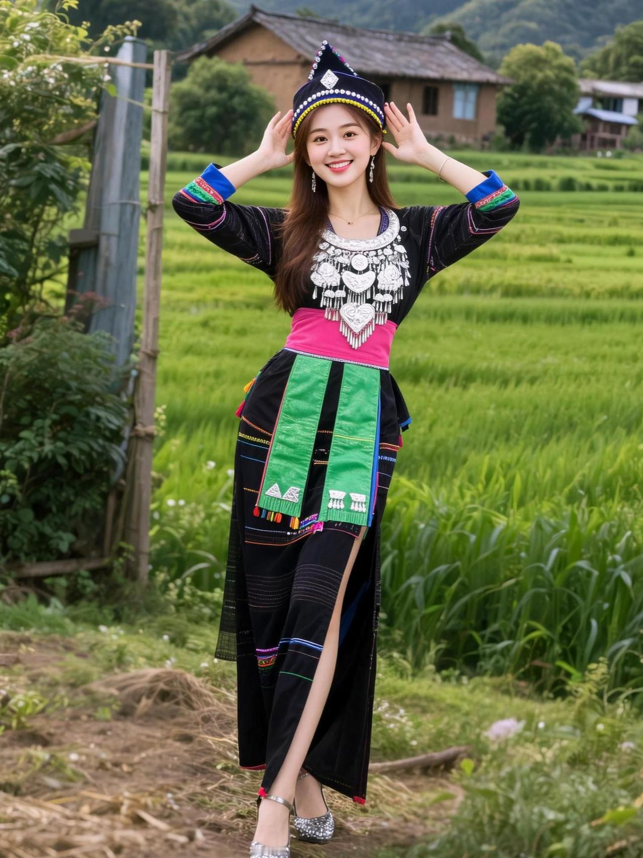 苗乡生活照抖音ai创作高颜值