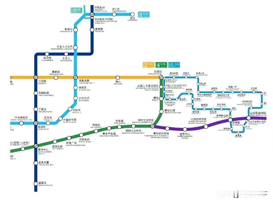 济南地铁即将开通的线路图