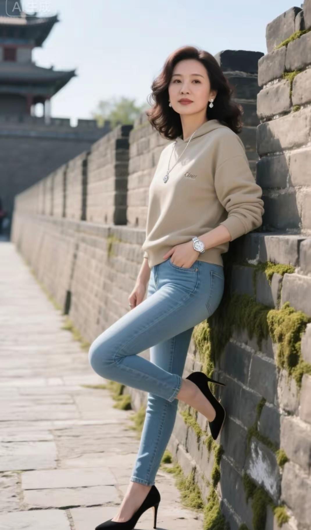 容颜在，人未老，身材保持的这么好…曼妙的身材中年美人