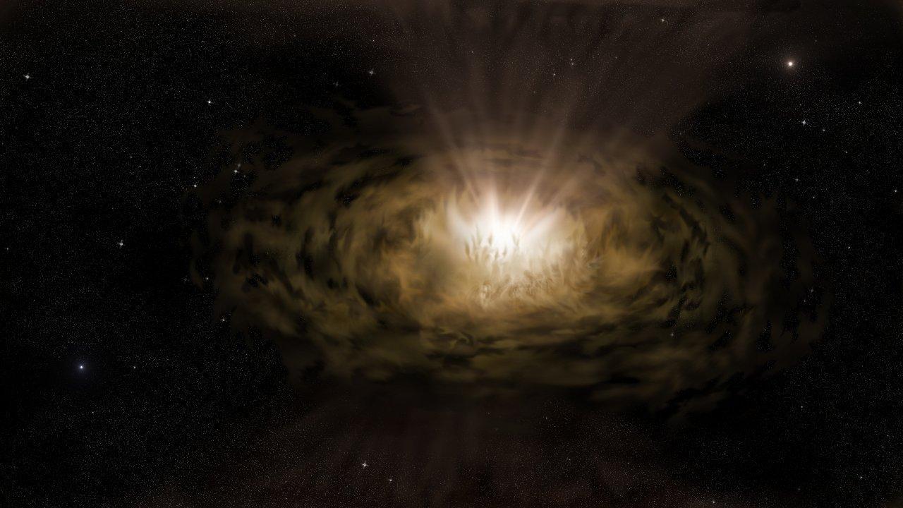 一个黑洞还是两个黑洞? 尘埃云可解释活跃星系核令人困惑的特征!