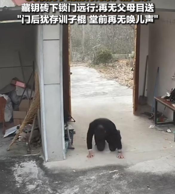 11月24日，江苏徐州，一名男子跪在老家门前，深深叩拜后转身离去。这座承载着他童