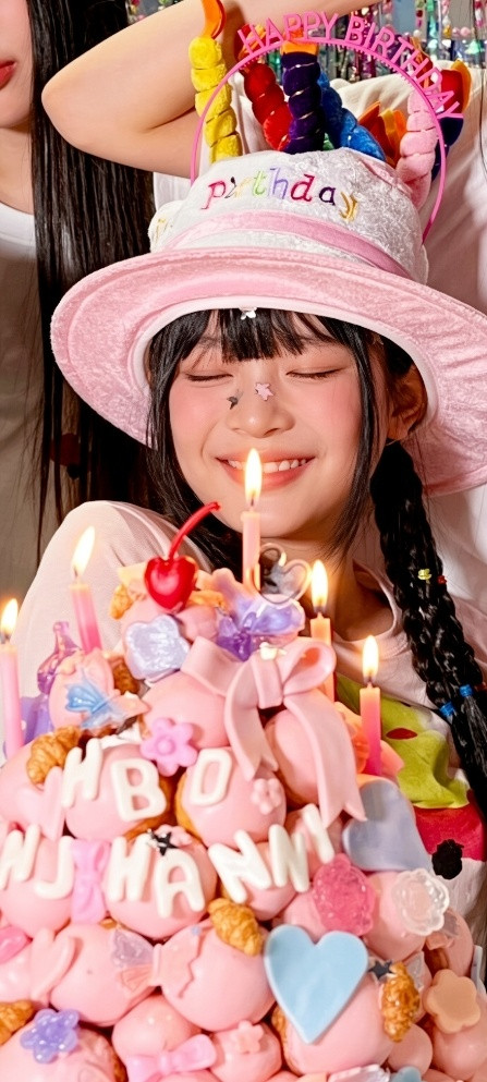 hanni生日壁纸更新女神真的太可爱了！​​​