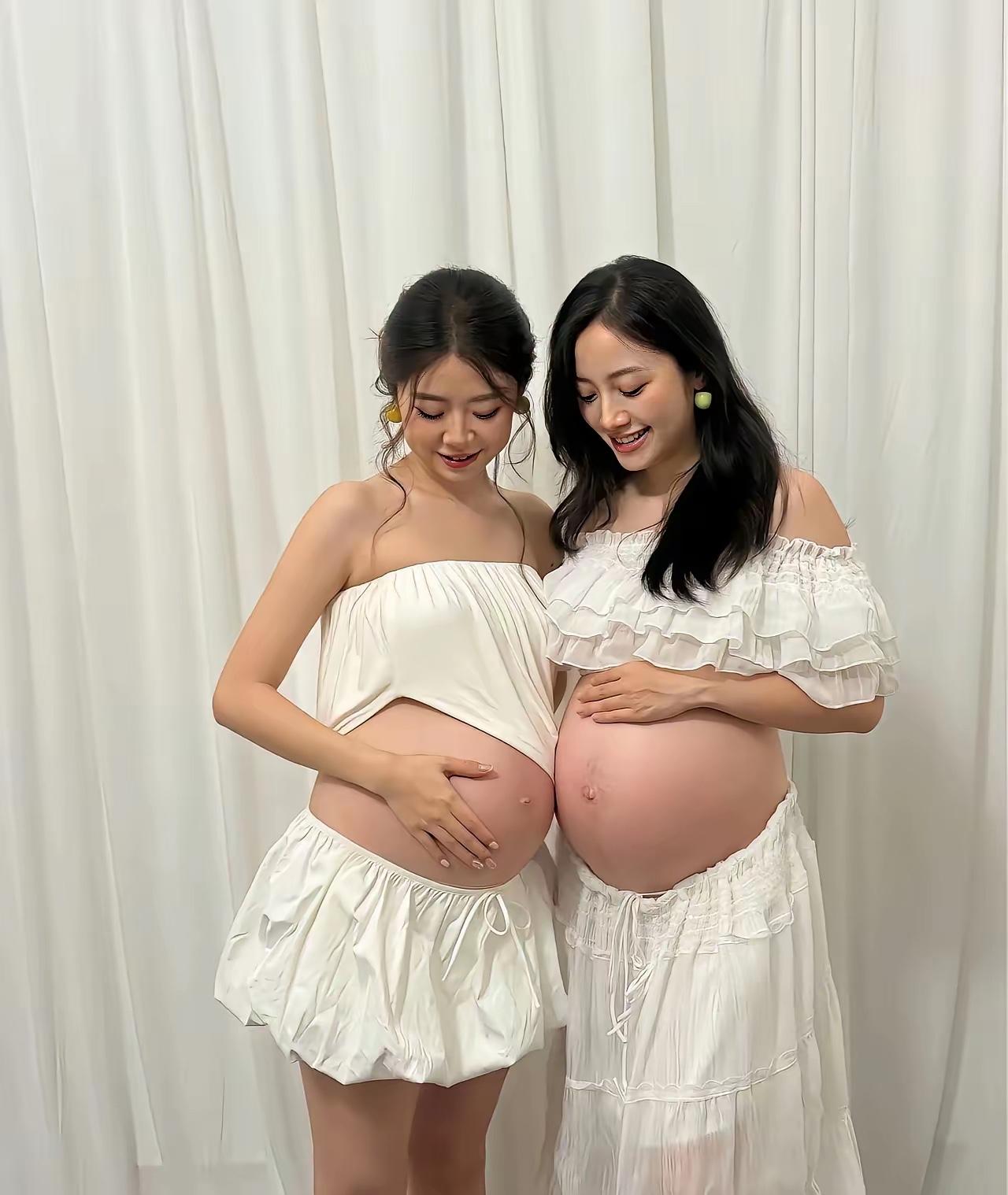 一对好姐妹同一年结婚，怎么做到同时怀孕呢？[呲牙笑]