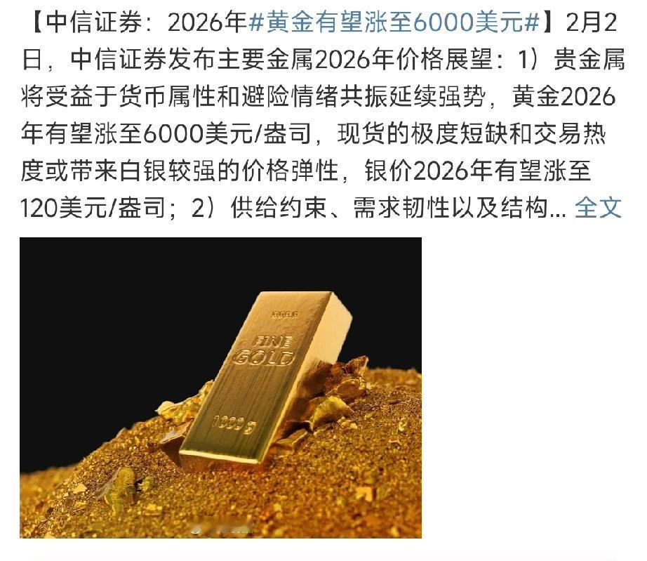 开始挖坑了……这家说黄金要涨到6000美元，理由是现货极度短缺：事实上，