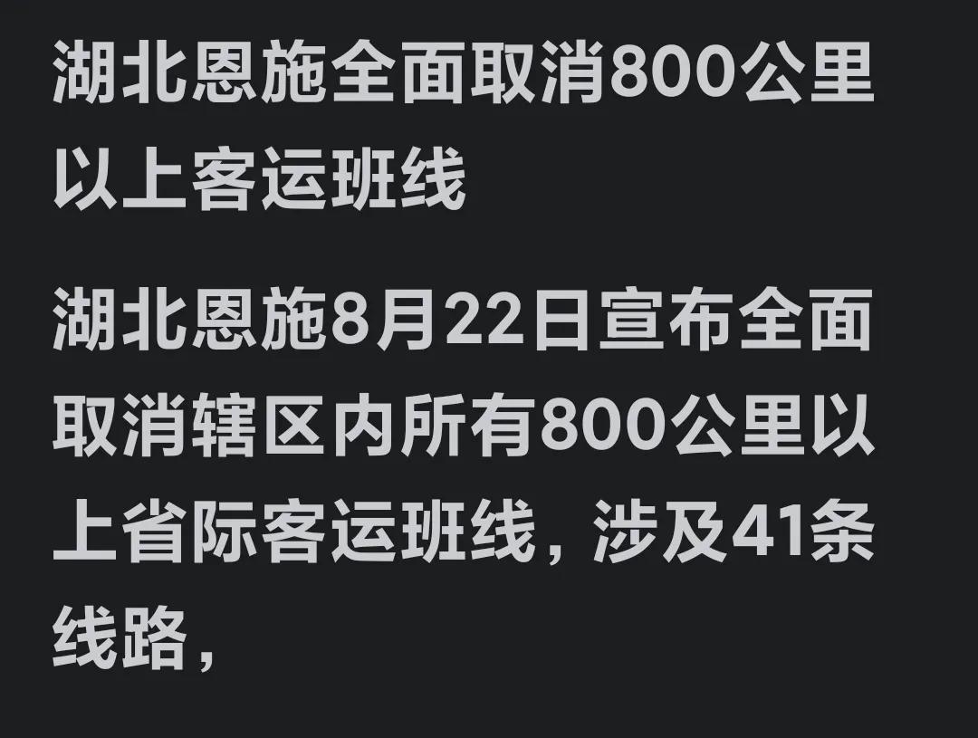 取消800公里的长途客运班车，你们觉得这是好消息还是坏消息呢？据网友在网络上透
