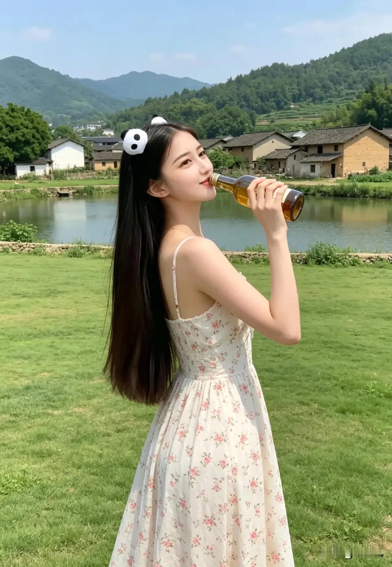 姑娘把酒碰，搭讪人扎堆。汉子酒入喉，异性避身后。姑