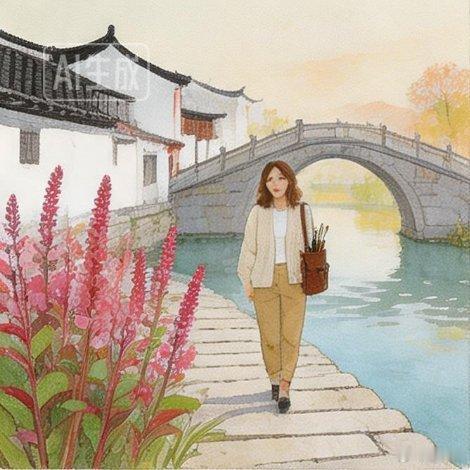 遇见艺术新城事微小说《红蓼河畔遇相逢》江南水乡的初秋，河道两岸铺满成片红蓼，粉