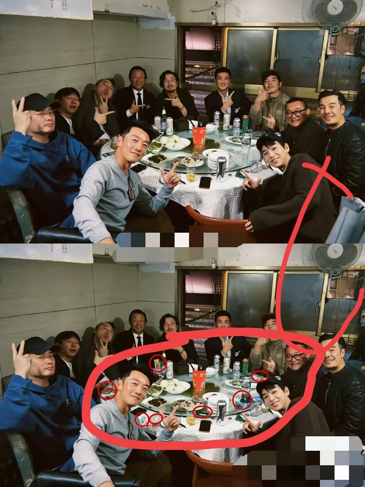 郑恺上戏聚餐，抽烟喝酒我不奇怪，晒照p图也不奇怪，最让人惊讶的是一堆大明