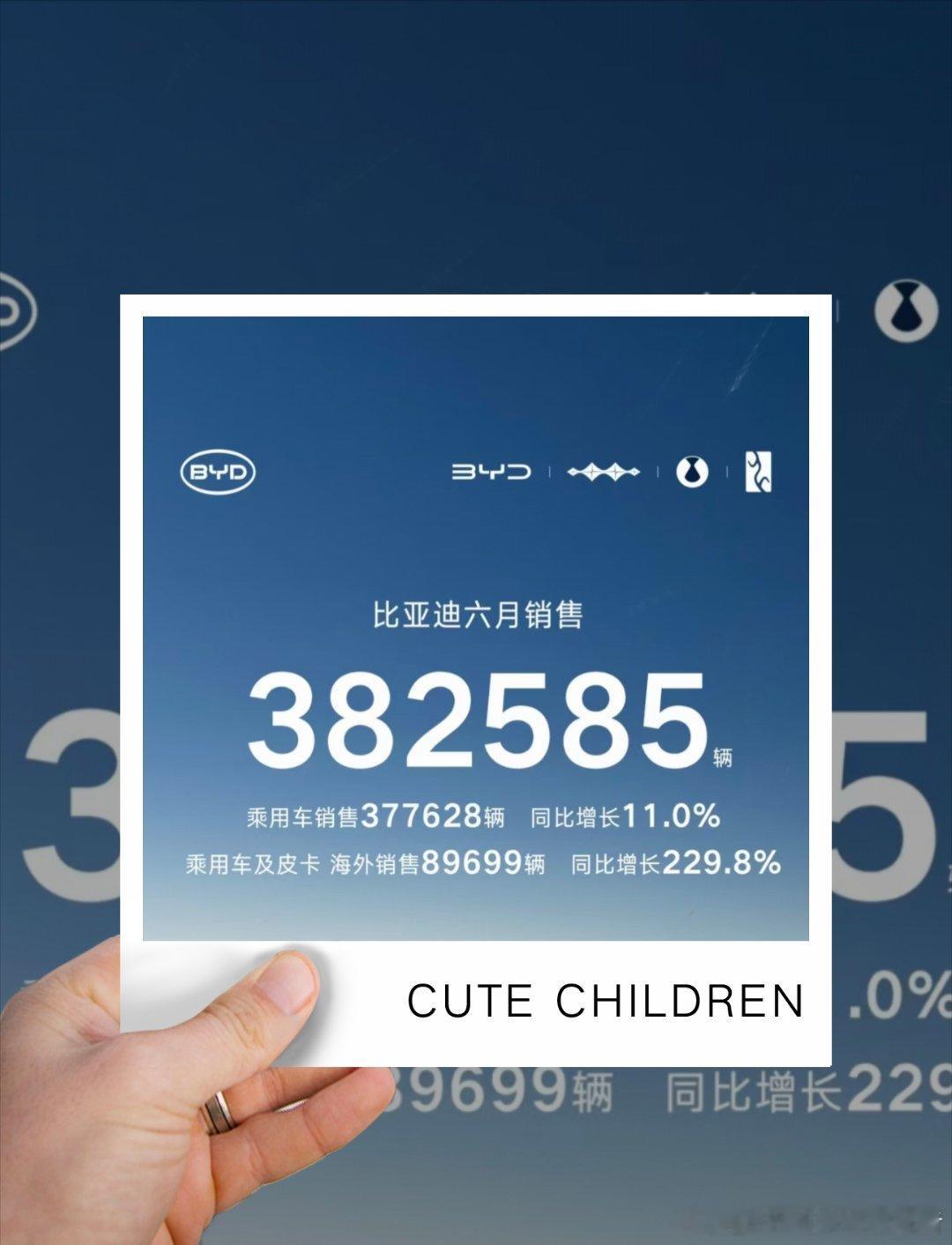 比亚迪公布6月销量成绩，这数据可还满意？2025年6月，比亚迪共销售382585