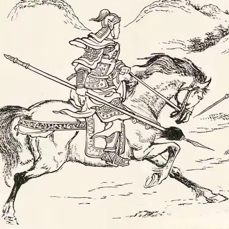 赵云得报周仓又来叫战勃然大怒，提枪上马下得山来：前番枪下饶你性命，今番...