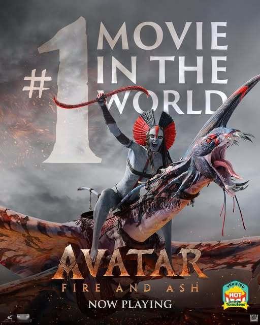 2025年第51周北美票房：1.《阿凡达3》开画夺冠，成绩不算突出，跟前作比首