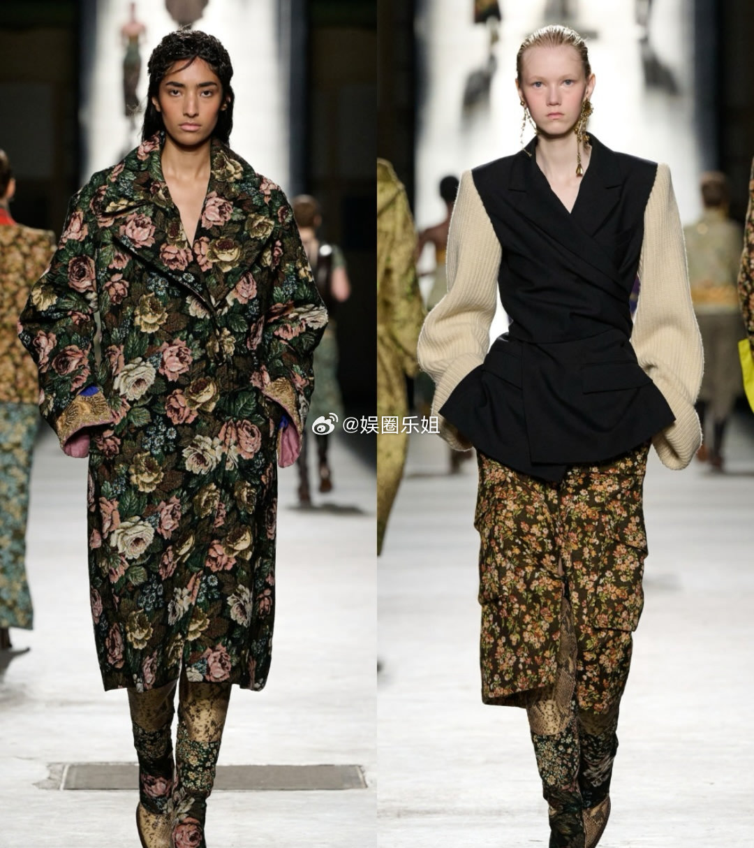 DriesVanNoten2026秋冬系列，色彩、图案与材质的层叠交织，构
