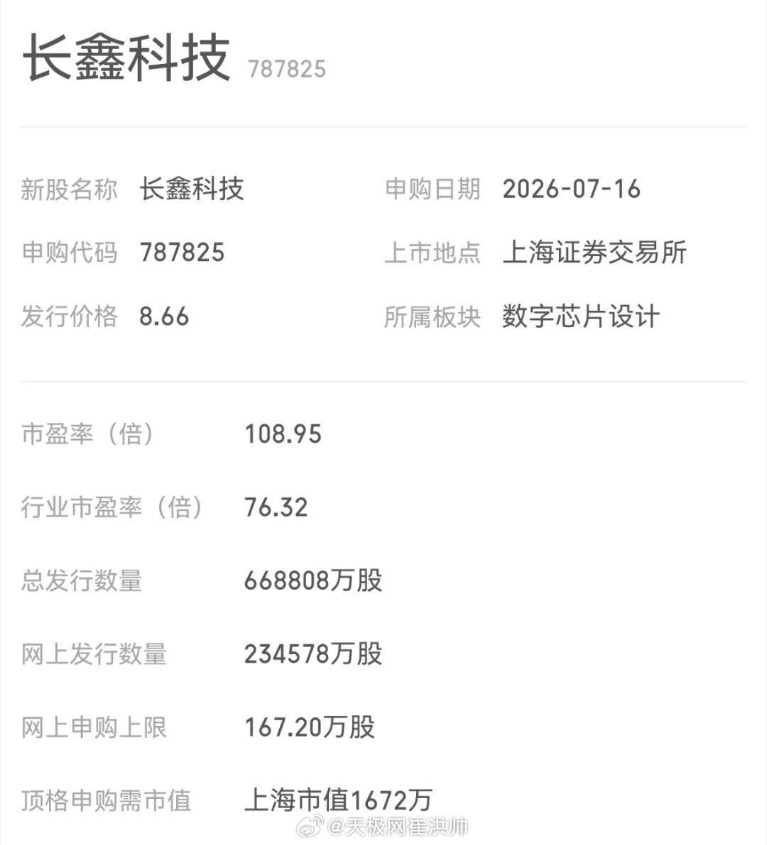 长鑫科技打新中一签能赚多少今天大幅增加仓位，把配号数量提起来，是不是就可以增加