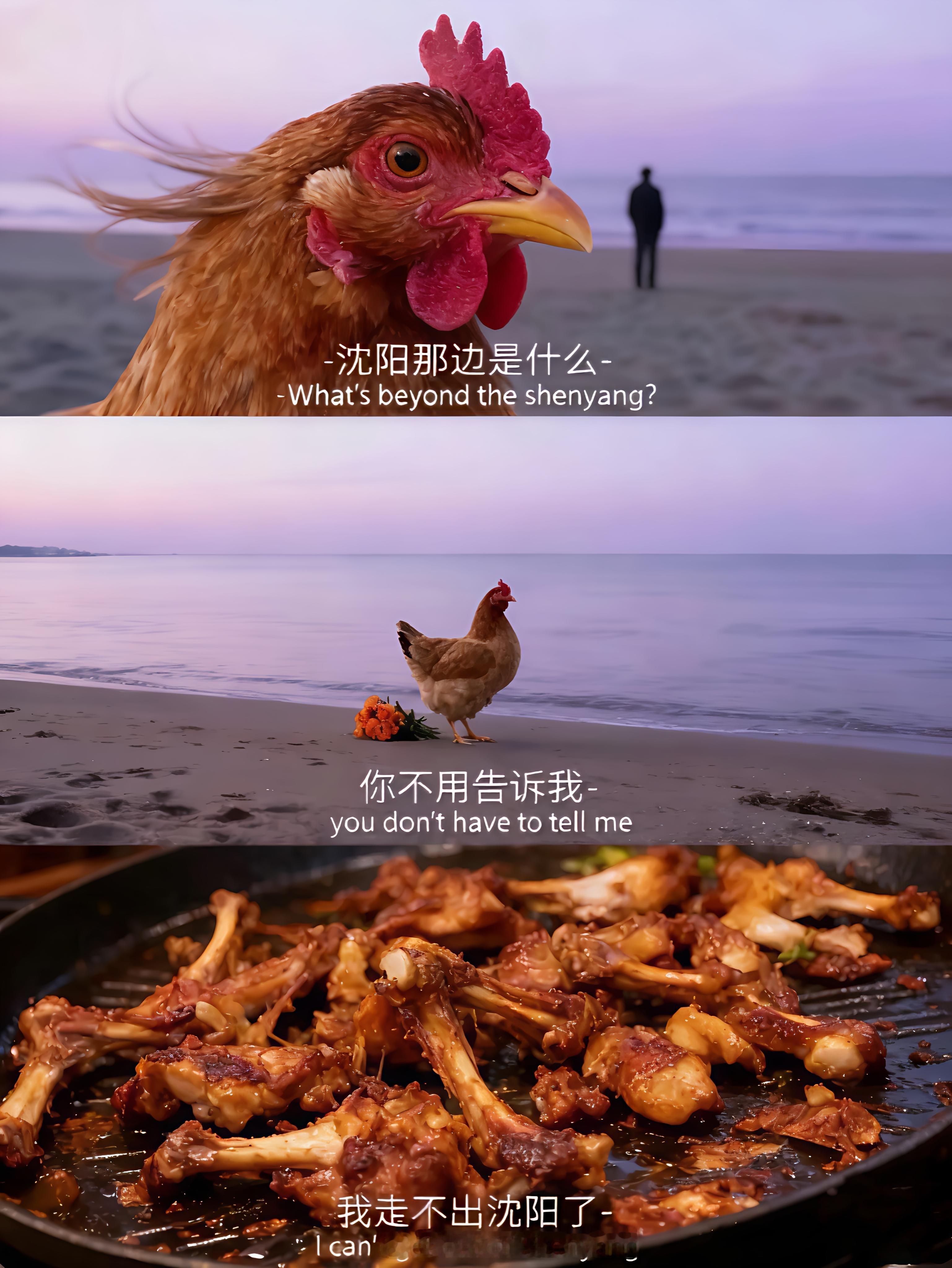 🐔：沈阳的那边有什么你不用告诉我我走不出沈阳了……​​​