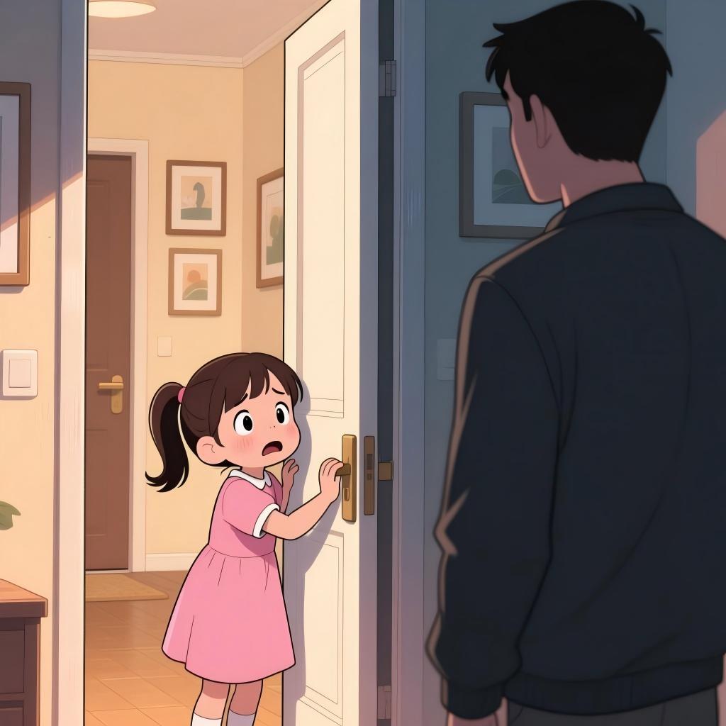 我滴天，太可怕了！湖北一6岁女孩独自在家时，被一陌生男子敲门闯入。事件就