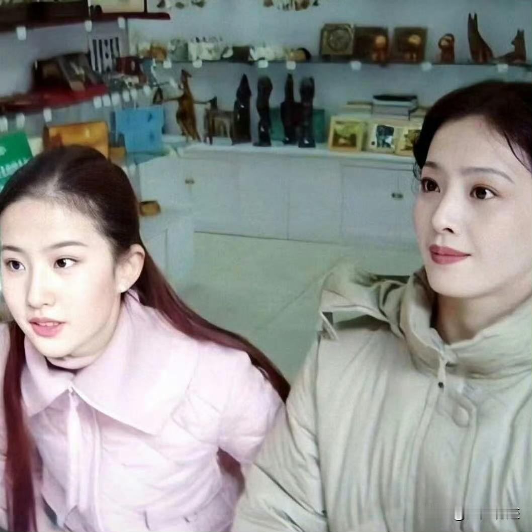 现在感觉，刘亦菲是她妈妈刘晓莉的缩小版啊！脸盘子和眼睛，和她妈妈比，缩小了一圈！