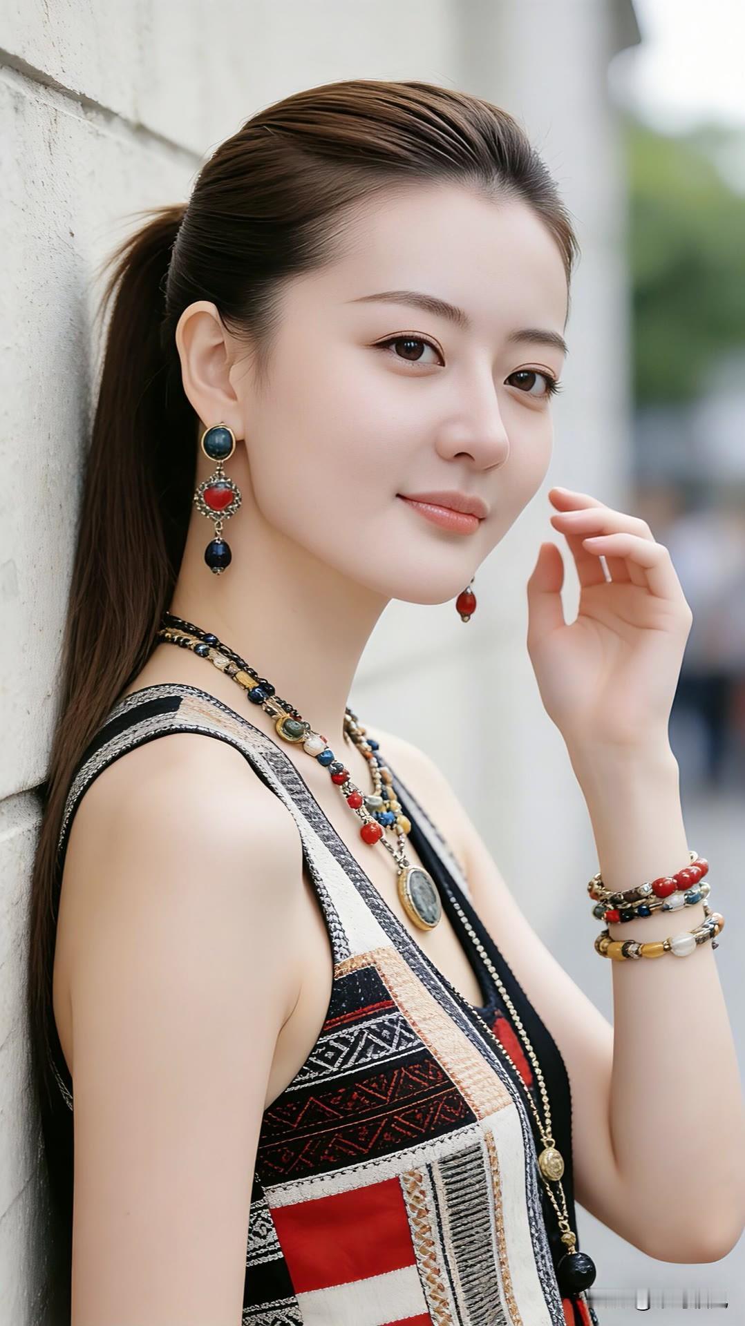 玉佩轻摇，风华正茂，绝代佳人。