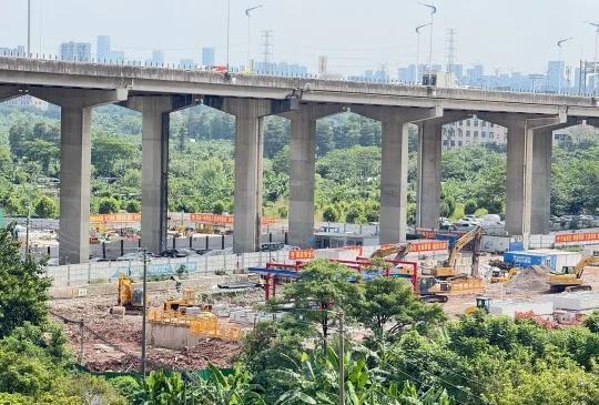 2025.10.14广州地铁22号线南浦西站施工现场南浦西站广州地铁二十二号