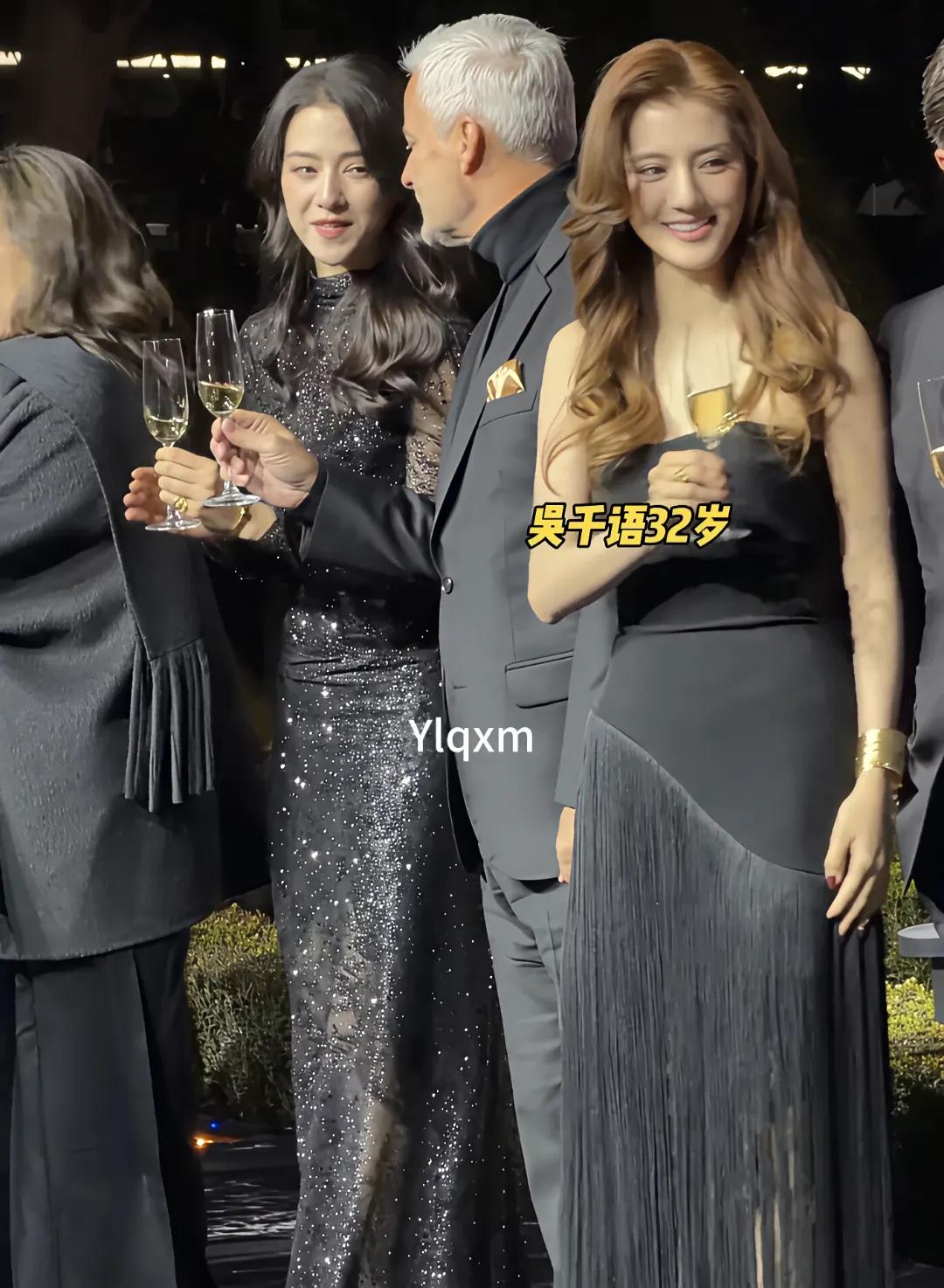 果然是外国人更容易显老。娜然和吴千语两大天然美女，两人相差5岁，身高、身材不相