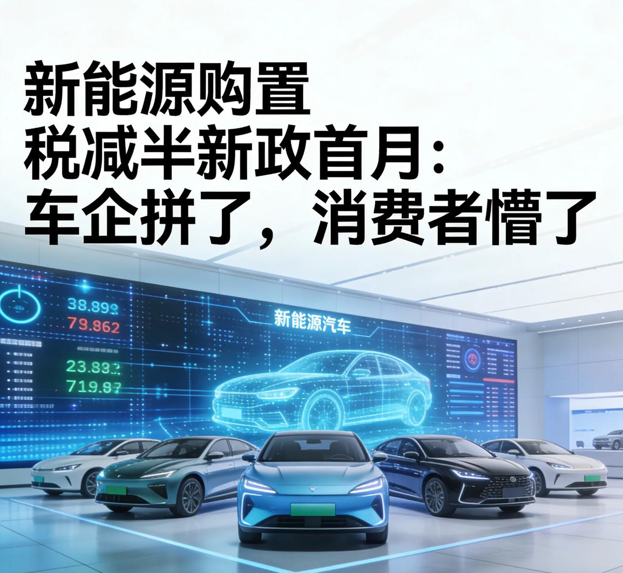 新能源购置税减半新政首月：车企拼了，消费者懵了刚刷到2026年新能源购置税