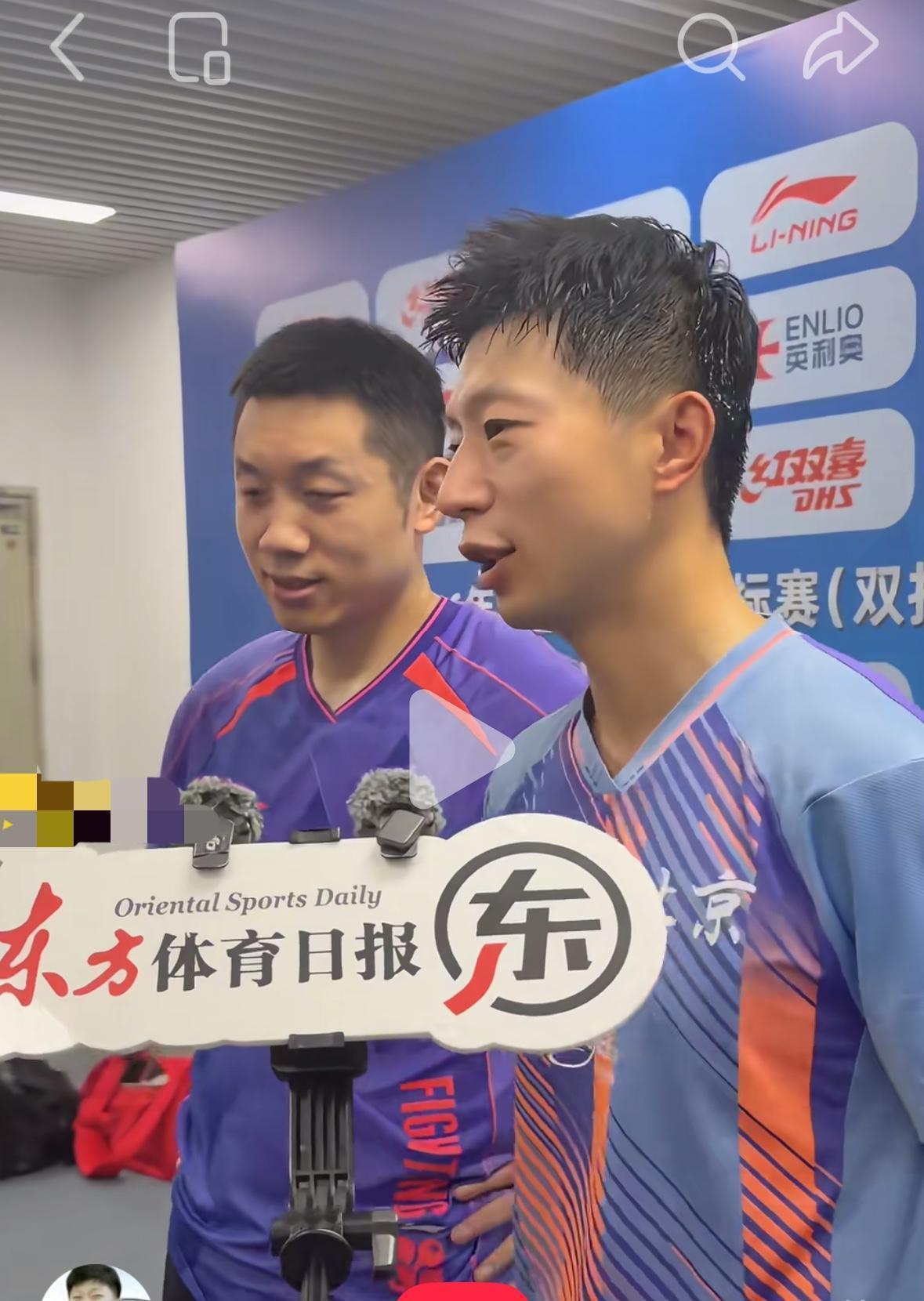 马龙在线辟谣：网上都是假新闻，打全锦赛只是单纯的想打球，孩子想看，马龙想打，就这