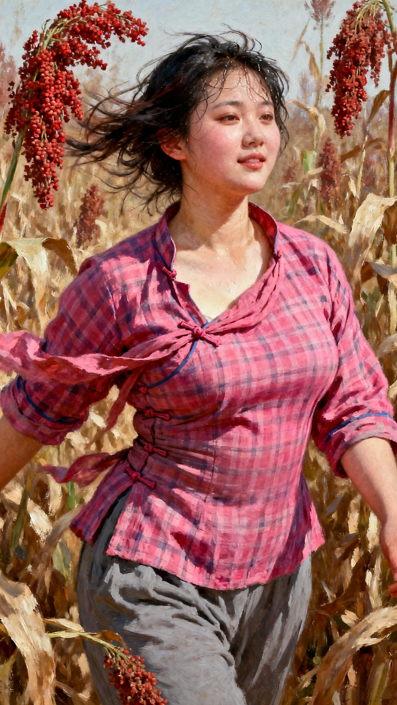 生活需要一半诗意一半烟火 油画题材 高粱糍粑