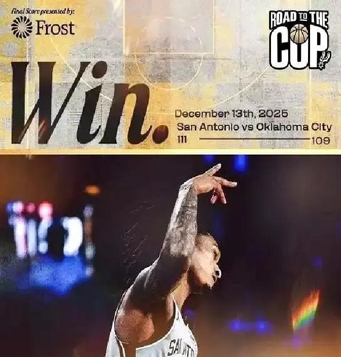 马刺又干了件“蠢事”。赢球海报主角，不是数据最漂亮的人。他们只认“赢球时刻”