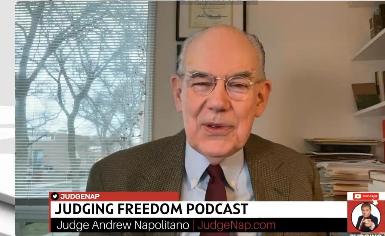 笑s，美国教授米老头连线采访时爆惊天言论：“如果像纽伦堡审判那样，把以色列人和美