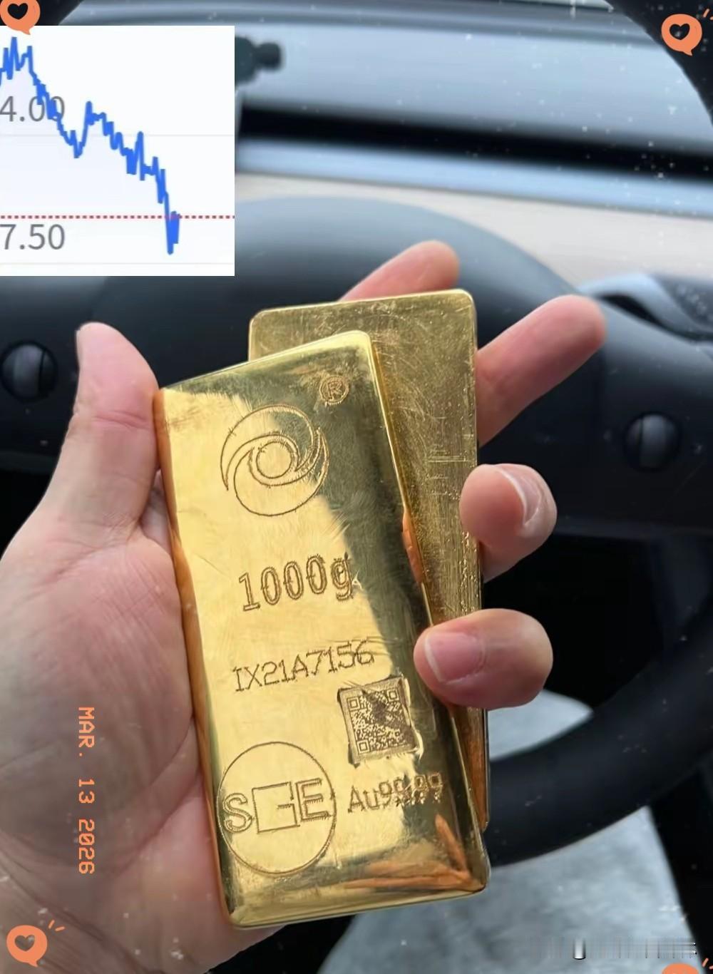 手里有黄金的人，今晚估计要睡不着觉了，白天金价1150，刚刚一查发现直接跌到