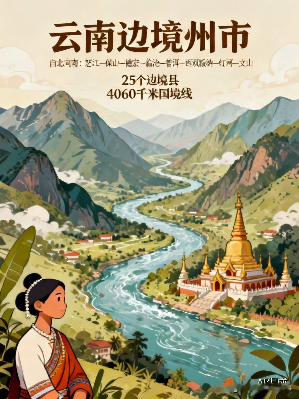 云南这8个边境州市魅力非凡！自北向南依次为怒江傈僳族自治州、保山市、德宏傣族景颇