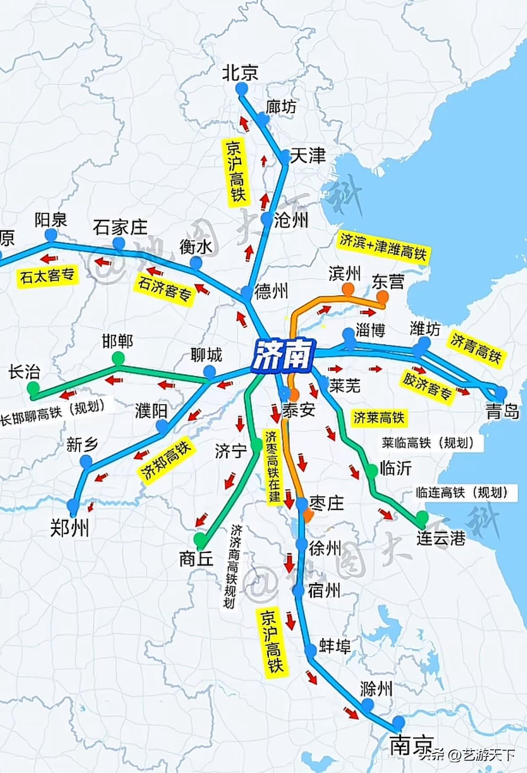 济南高铁线路图