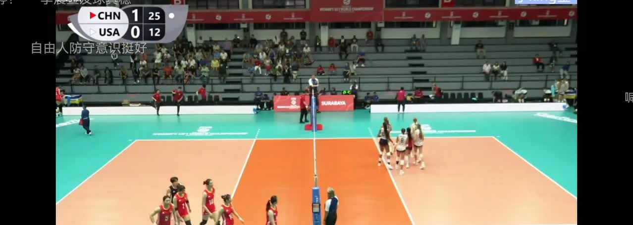 哇塞！U21中国女排面对小组最强对手美国队，打的英姿飒爽！人人争先！第二局竟然以