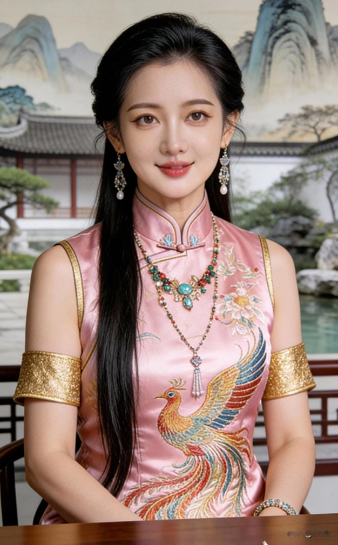 东方美人，粉衣华裳，韵味十足！如何选择旗袍并搭配红色旗袍外搭什么颜色好看