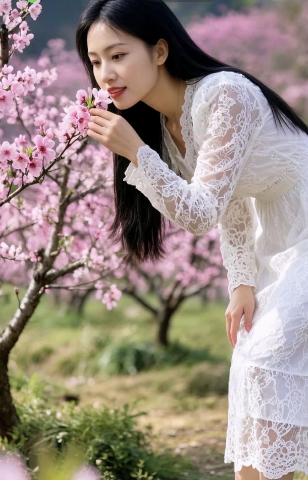 七绝•芙蓉赏花文//熏墨绝代芳华惊落雁，优雅风姿惹春思；芙蓉面映花千缕，