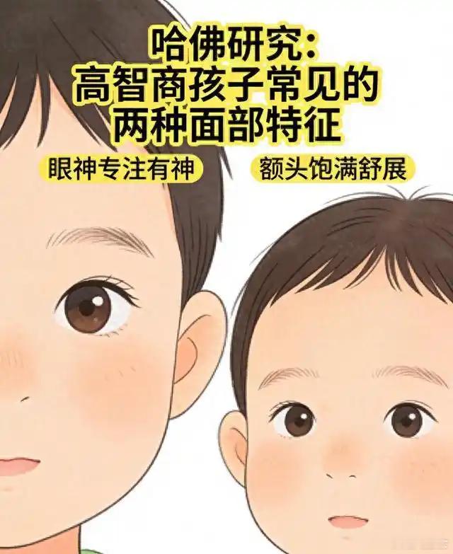 孩子有出息的；如果孩子的额头又宽又亮，没有乱纹或者疤痕，这个叫天庭饱满，代表早年