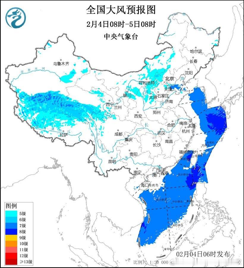 【风高物燥】今明，华北和青藏高原依然多大风天气，空气也会显得很干燥。数值预报给出