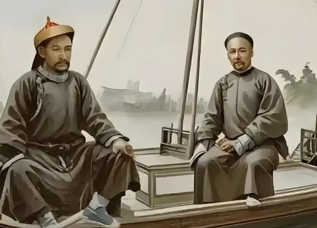 1845年，林则徐路过长沙，文武百官在码头迎接，左宗棠挤到跳板前，站在身后的一位