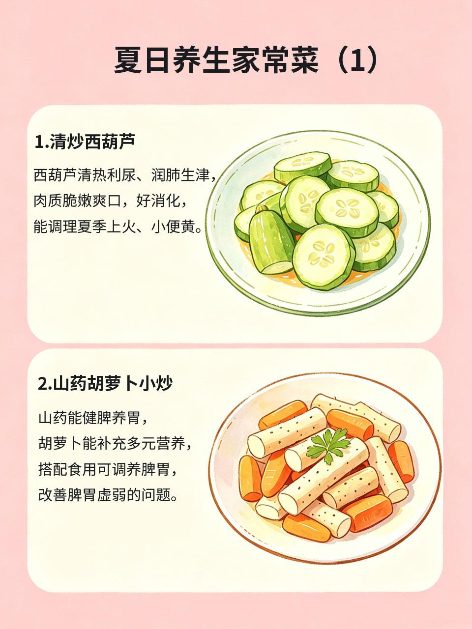 夏日养生家常菜，好吃还能调理身体夏季养生不用刻意吃药膳，日常家常菜合理搭配，既