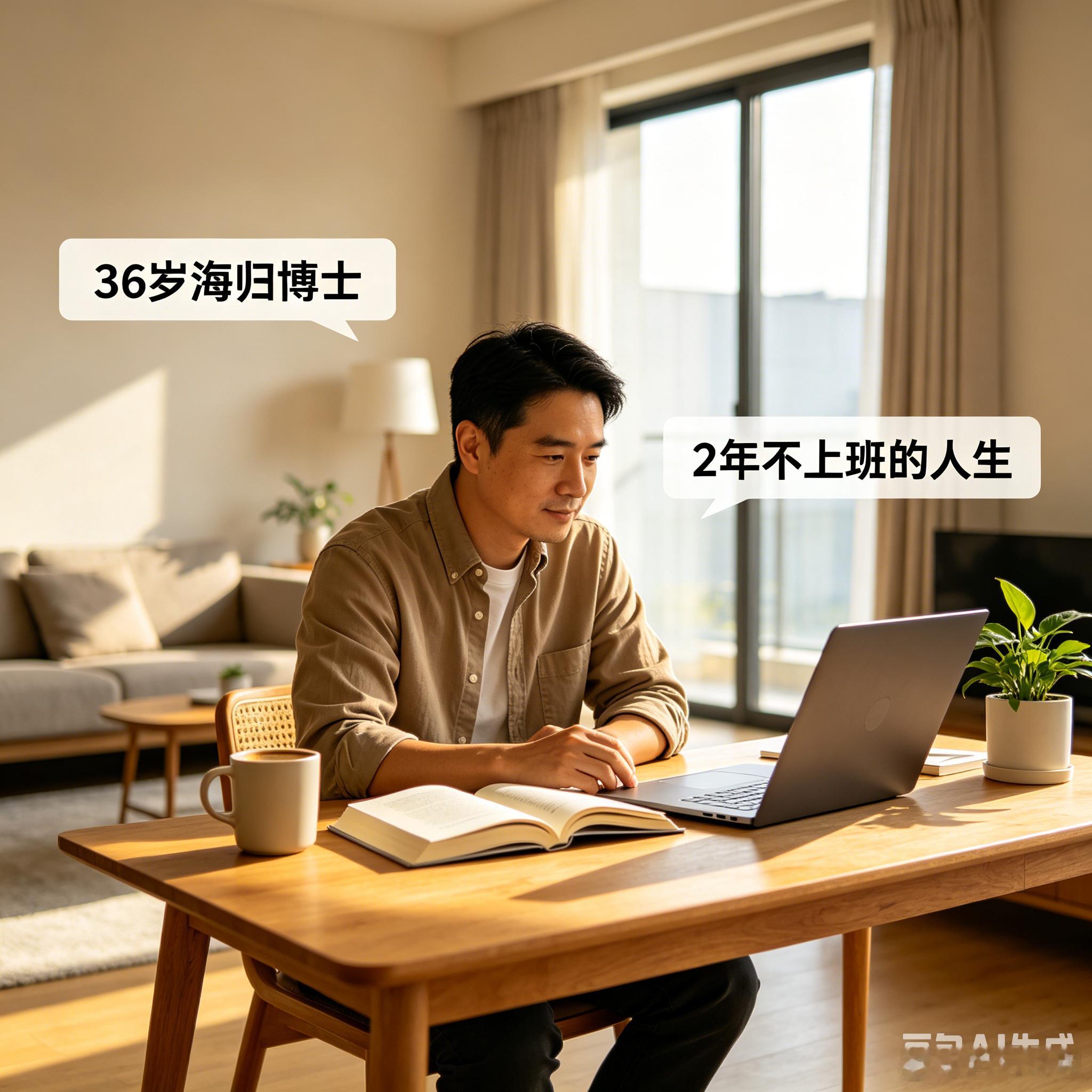 36岁海归博士2年不上班的人生简历放进碎纸机，手机调到飞行模式。36岁的刘骁，世